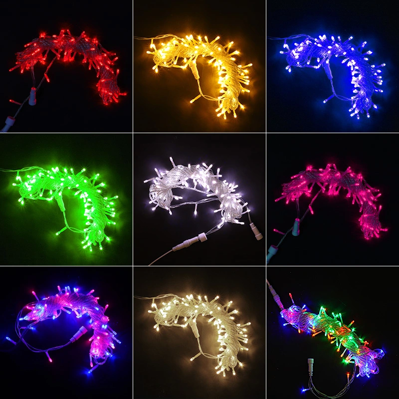 Warm White 10m 100LEDs Transparent PVC Wire Christmas Connectable LED String Light for Commercial Shopping Mall Home Decoration