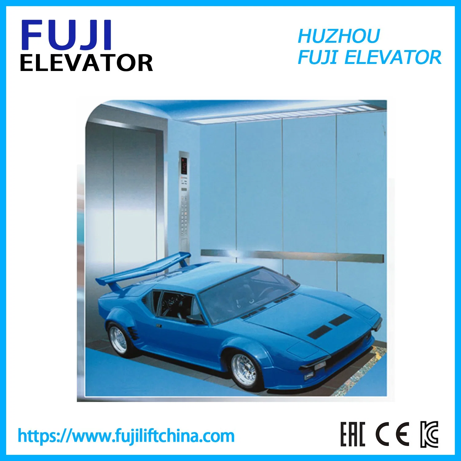 A FUJI carro elevador de frete de elevação do carro elevador mercadorias elevador com bom preço da China Controle Vvvf Fabricante de fábrica