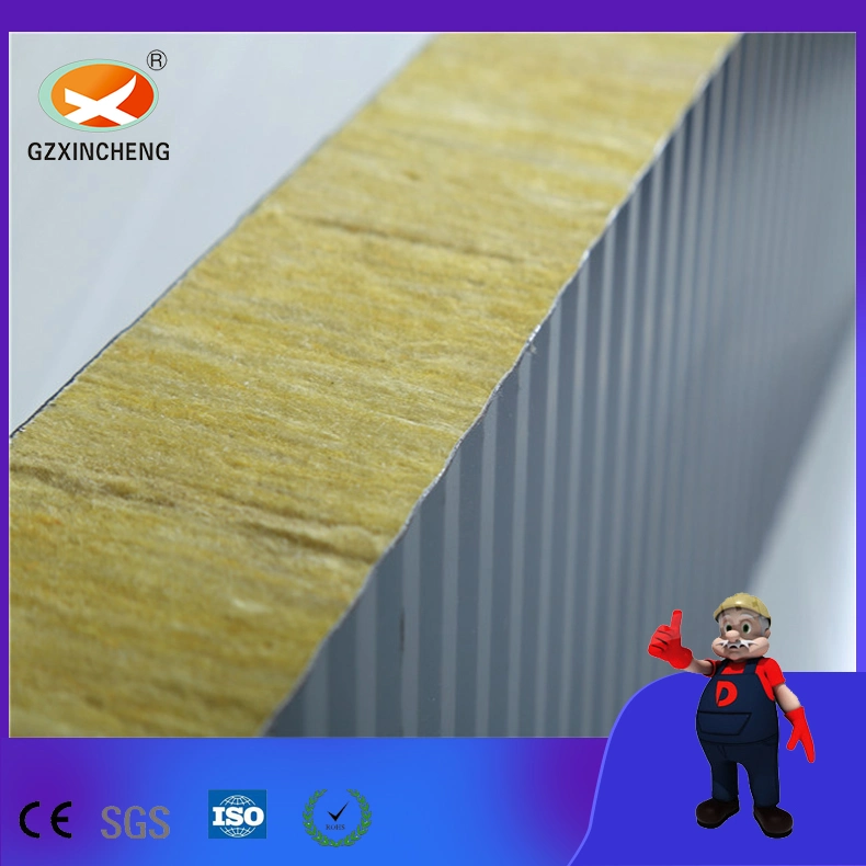 Dust-Free Workshop Temperature Insulation Building Material Rock Wool Sandwich Panel