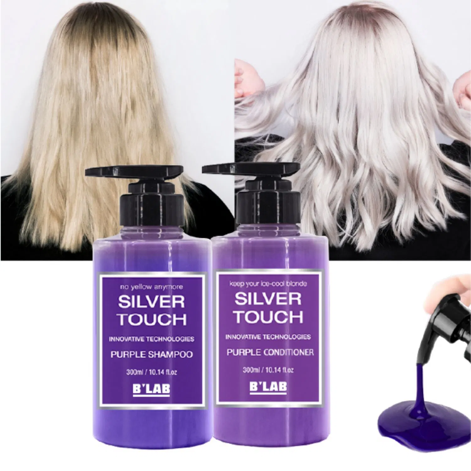 Private Label Wholesale Purple Shampoo Hair Shampoo and Conditioner Hair Care