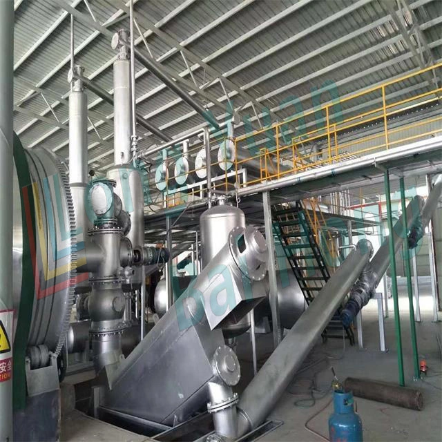 Newest Green Energy Horizontal Type High Temperature Municipal Refuse Disposal Station Waste Plant Semi-Continuous Waste Plastic Oil Refining Plan