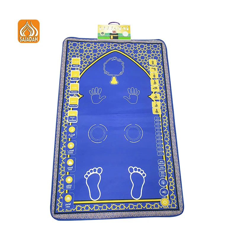 Los niños de la oración musulmana Mat Sajadah electrónica Set de Regalo Islámica Interactive oración Mateo