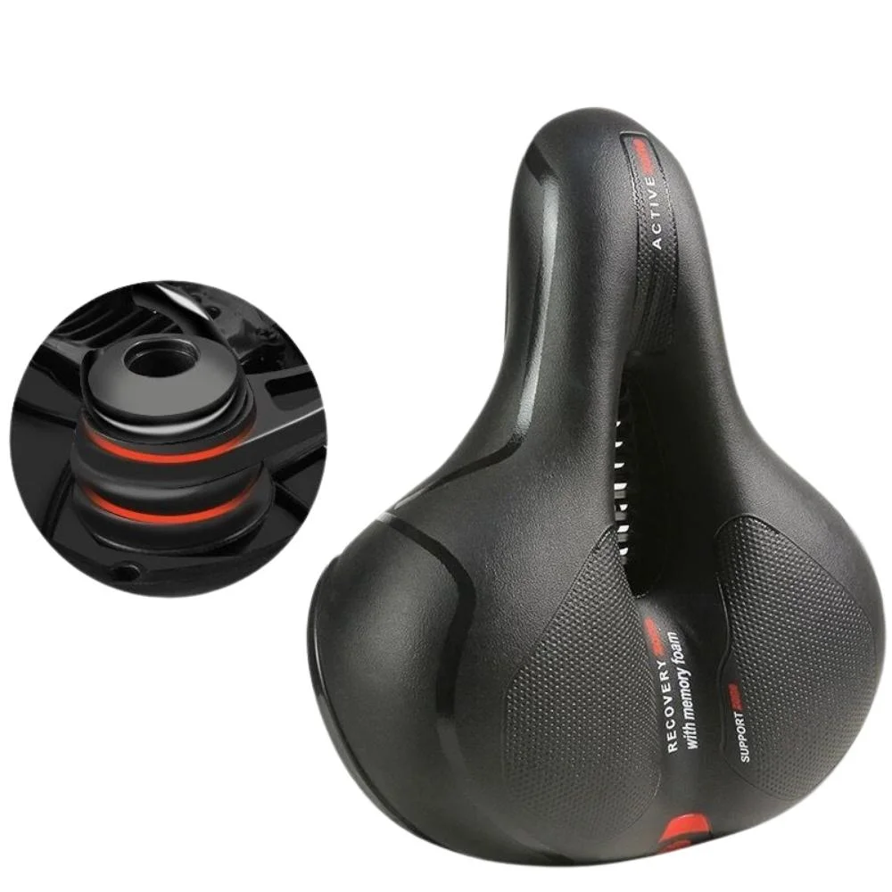 Slow Rebound Memory Foam Bicycle Saddle Hollow Ergonomic Bicycle Seat Wide Touring +Waterproof and Breathable MTB Saddle Wyz20324