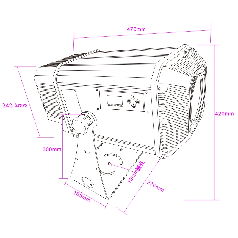 LED Landscape Outdoor Rotating Gobo Stage Light 200W LED Gobo Projector