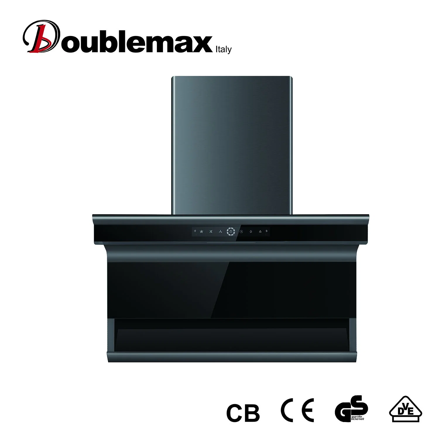 600/700/900mm Temperred Glass L Shape Wave Control Range Hood