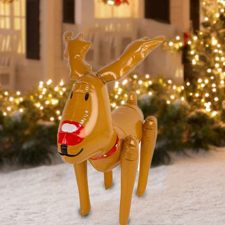 Fournitures de fête Décorations de Noël Renne gonflable debout de Noël.