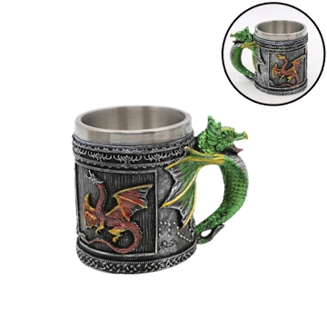 Aço inoxidável caneca de café de cranio 3D para presente de promoção e Decoração