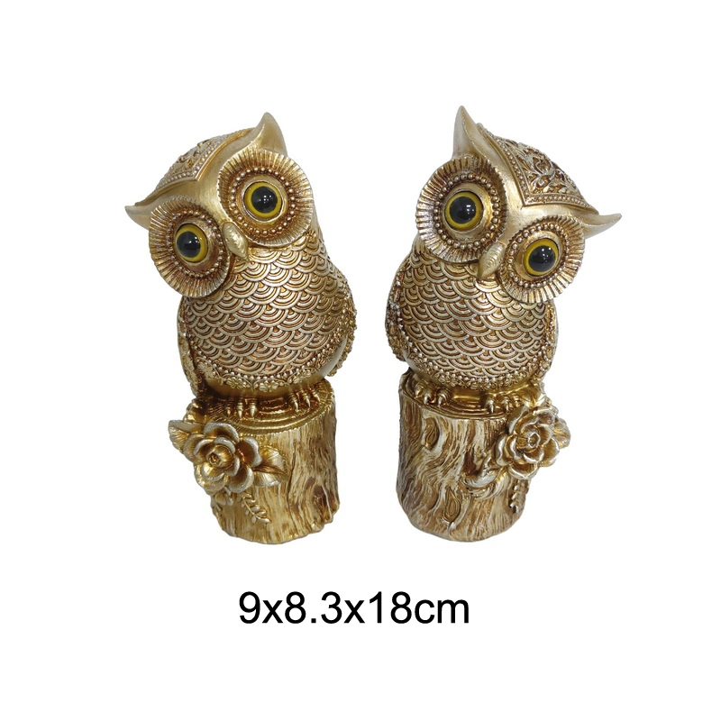 Factory Custom Owls Resin Holiday Gifts Children Toy Happy Owl Statue Home Decor