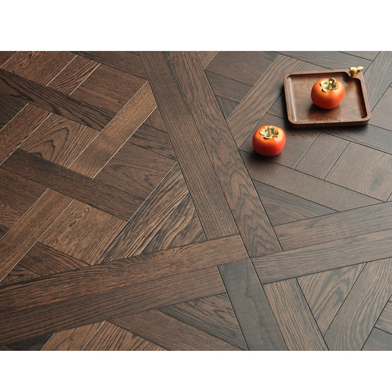 Guangzhou de madera de nogal americano de Parquet de espiga de madera de roble de Chevron Pisos de Madera Parquet de arte