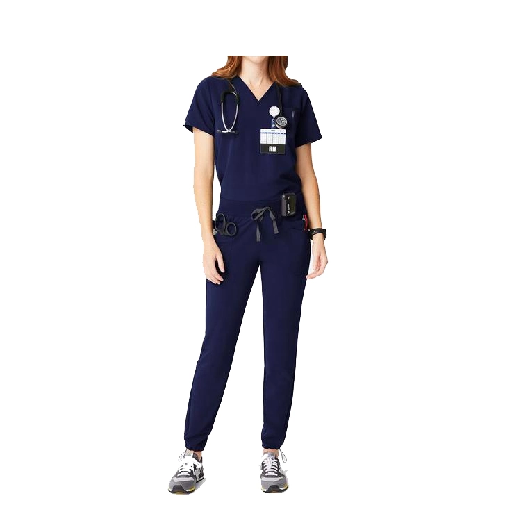 Commerce de gros Hospital Medical infirmière uniformes taqueuse Costume Infirmière Scrub fixe