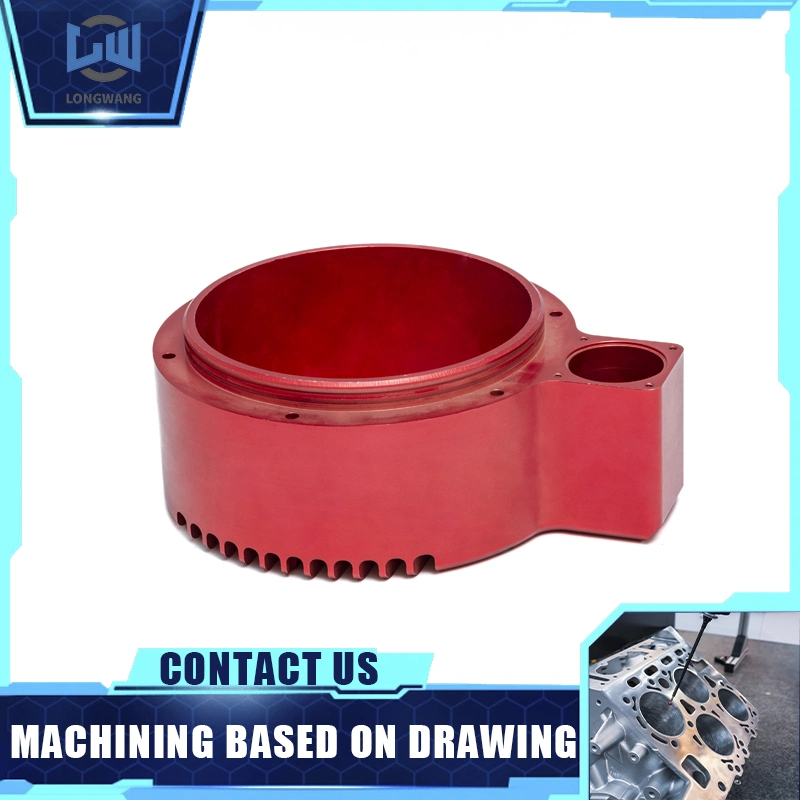 High Precision Customized Red Hard Anodized CNC Machining Aluminum Pump Parts