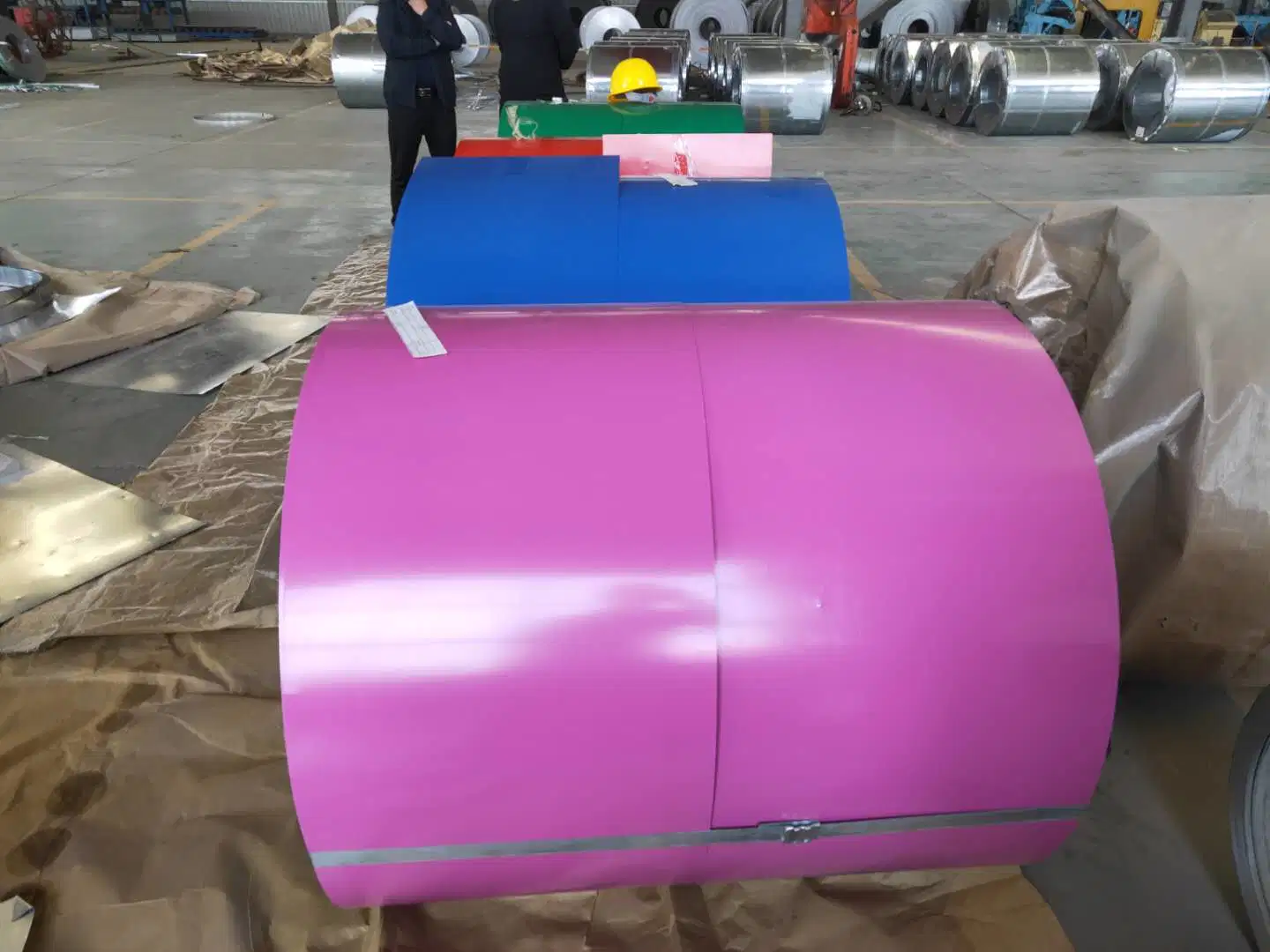 China Manufacture Prepainted PPGL PPGI Coated Steel Coil Blue Sheet Metal