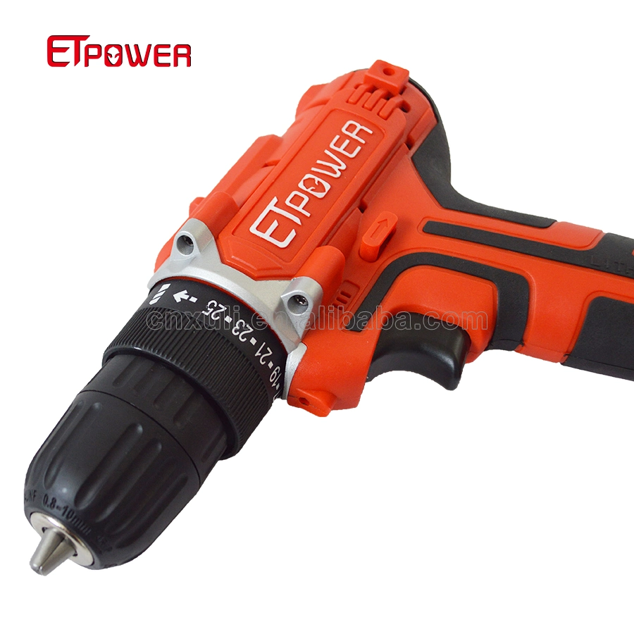 Etpower 16,8V Bateria Li-ion Cordless Berbequim broca elétrica 10mm fendas aparafusadora sem fio