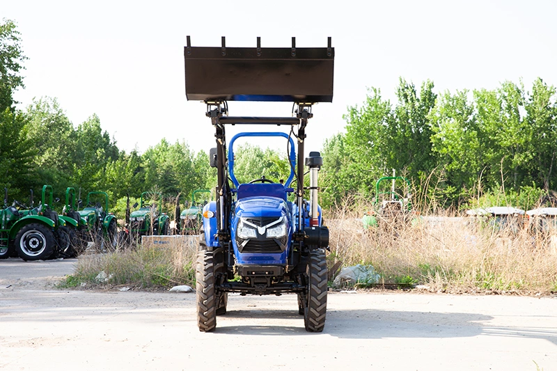 Tractor agrícola 50hp 60HP 70hp 80hp 90hp 100hp tractor con Pala cargadora delantera