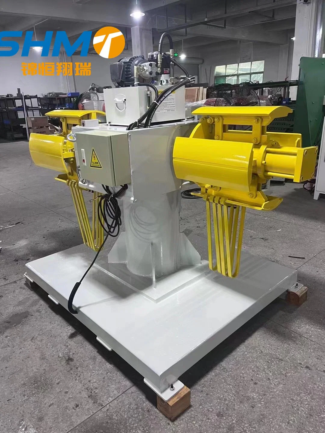 Hydraclic Heavy Double Decoiler Coil Machine Part with High Speed Feeding