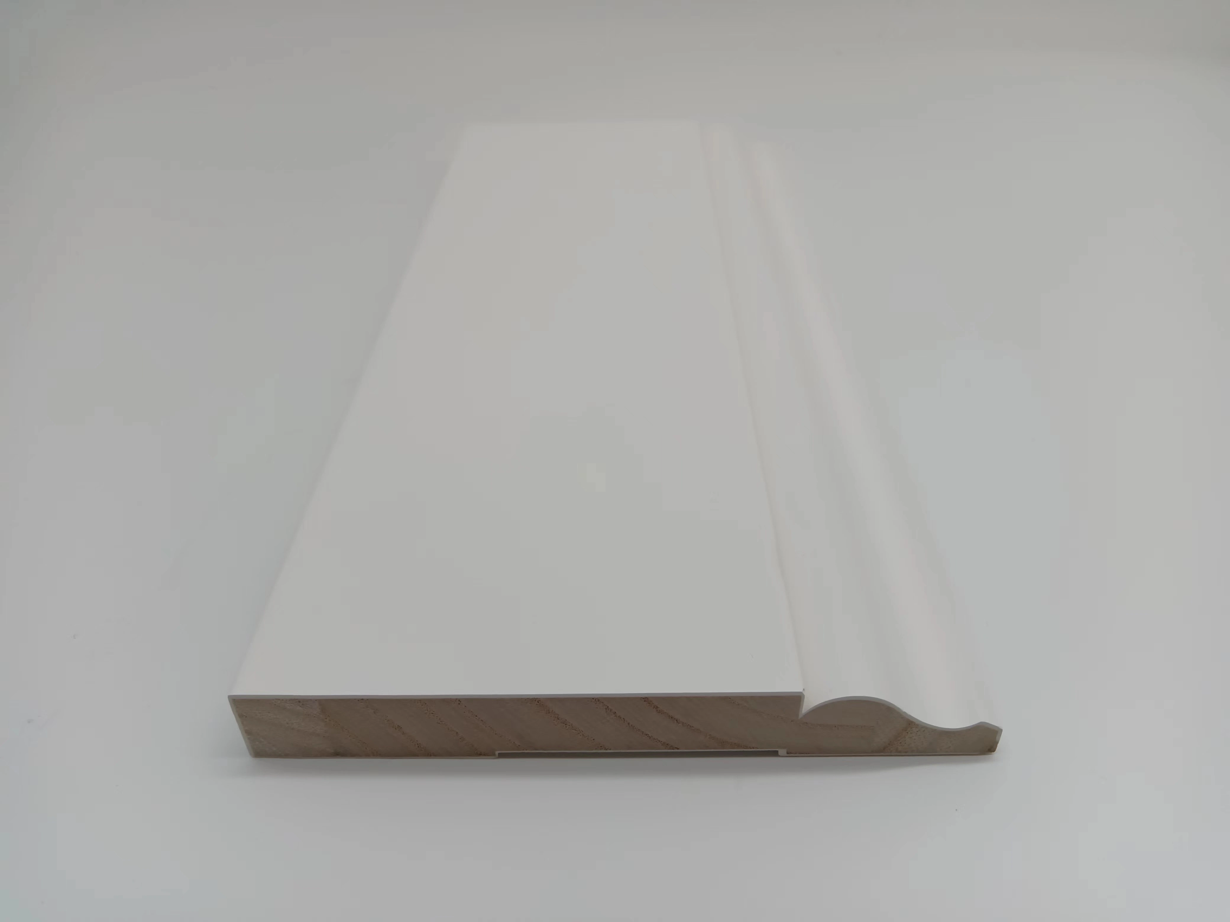 Factory Directly Supply White Gesso Coated Wood Cornice Moulding