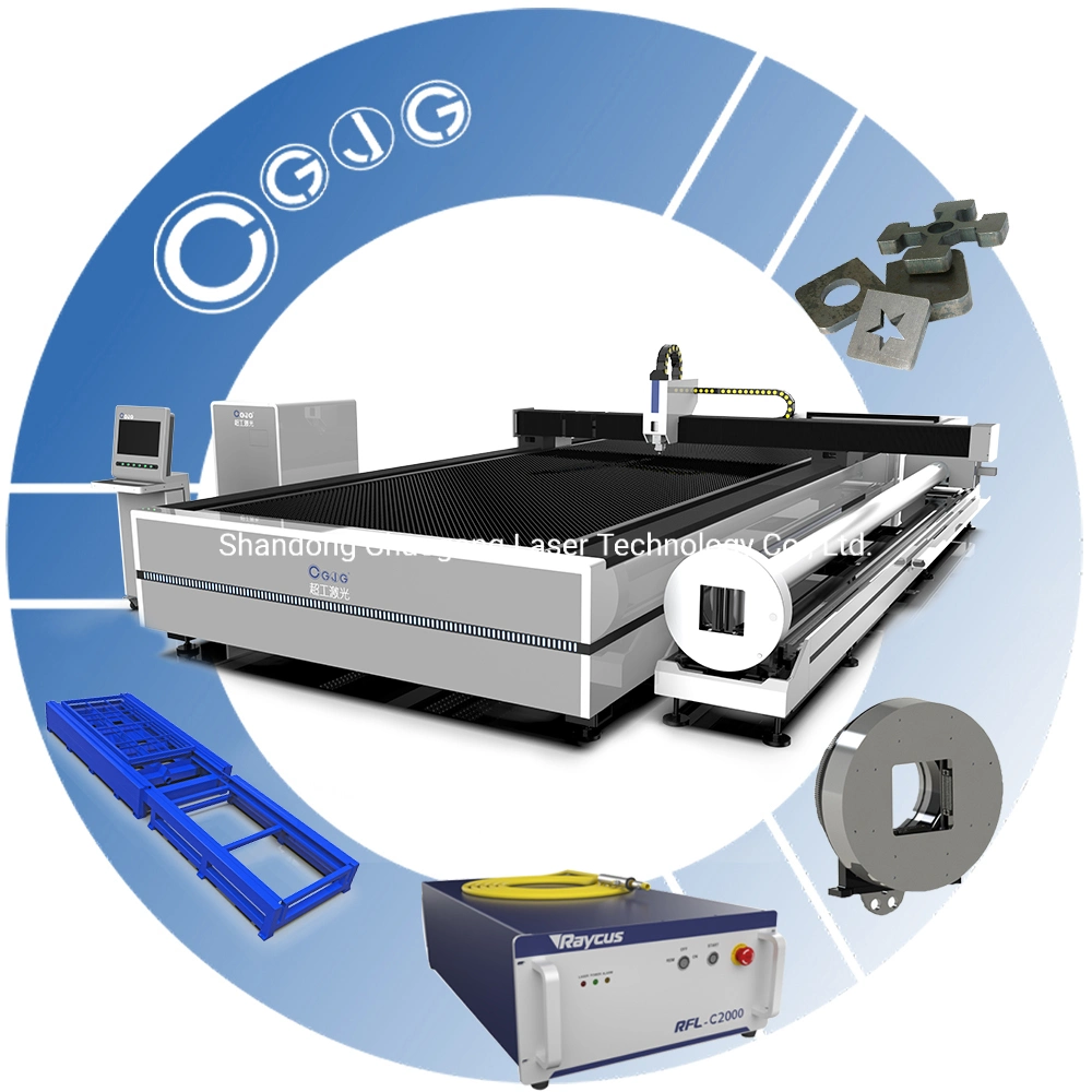 1000W 2000W 3000W Plates Fiber Laser Cutting Machine for Stainless Steel/Carbon Steel /Aluminum/Copper