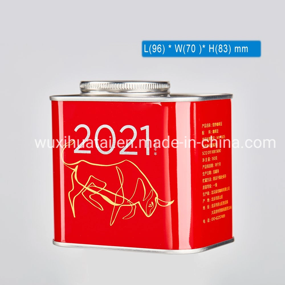 150g Screw Lid Metal Can Coffee Bean Tin Cans with Valve Empty Coffee Cans