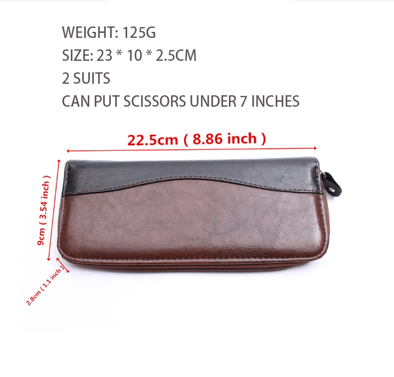 Leather Hairdress Scissor Bag Case Barber Holster Pouch Holder Case