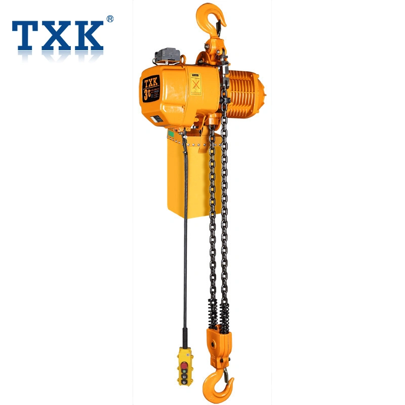 Ce Certificate 3 Ton Two Chain Double Speed Electric Chain Hoist with Hook