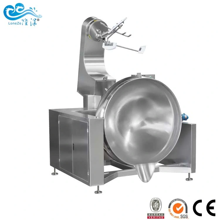 China proveedor automático Industrial de gas de cocina de acero inoxidable 304 de la máquina de mezcla de salsa de caramelo aprobado por el certificado CE