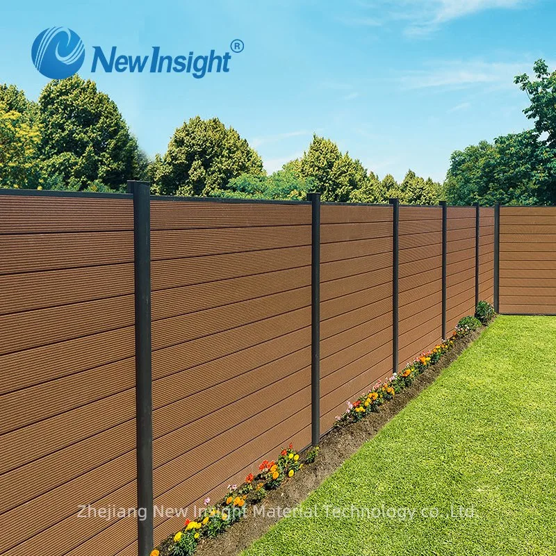 Eco-Friendly 3D Wood Grain Composite Wooden Fence with SGS