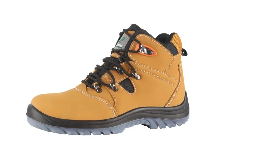 Cow Leather Work Safety Boot with Steel Toe Cap and Plate