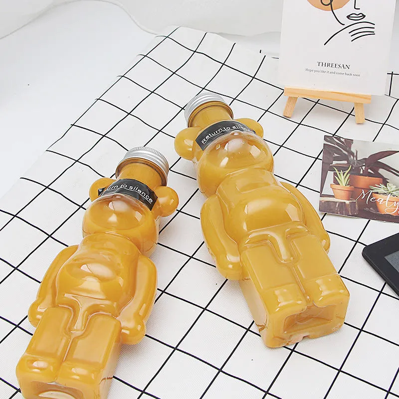 Small Antler Dog Plastic Bottle 2023 Hot Sale in Milk Tea Shops