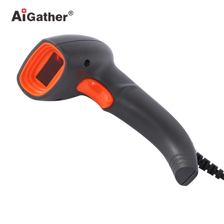 Günstige Handfree schnurgebundene Barcode-Scanner-Reader mit USB-Kabel für Einzelhandel