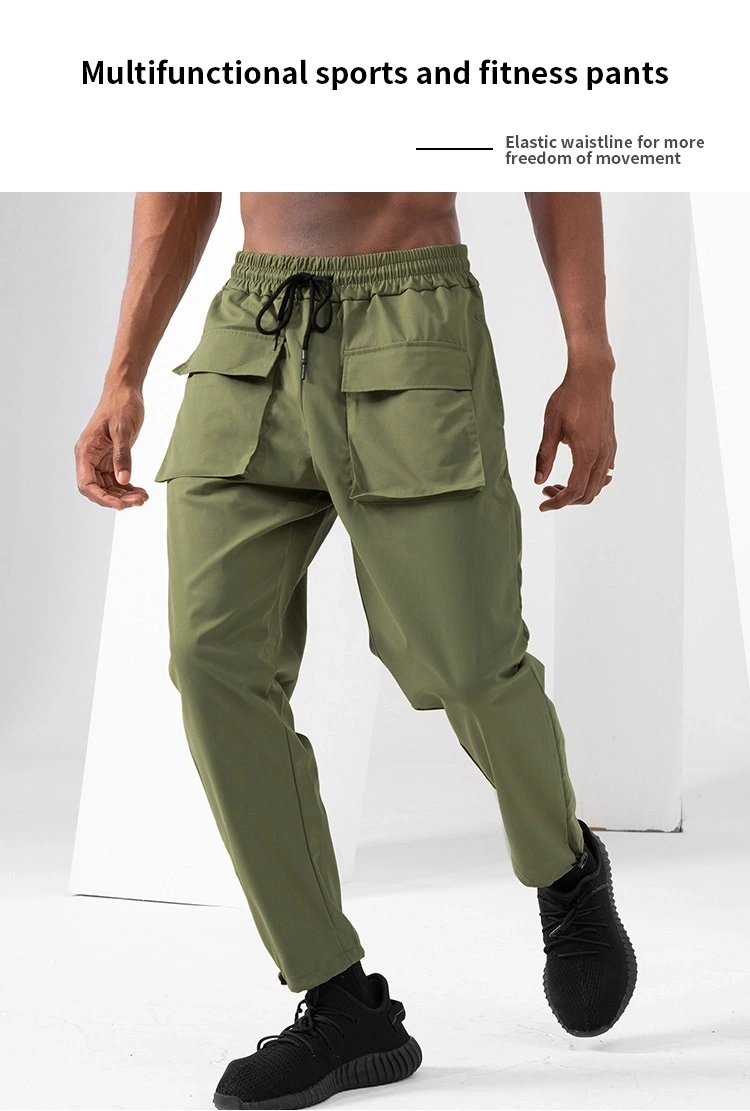 Stylish Young Men's Fashion Cargo Pants Unique Pocket Loose Style Trouser