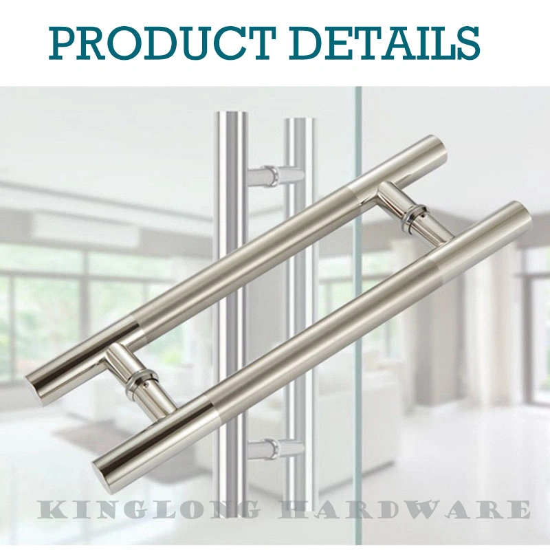 Stainless Steel Brass Glass Door Pull Handles Commercial Sliding Glass Door Push Pull Handle