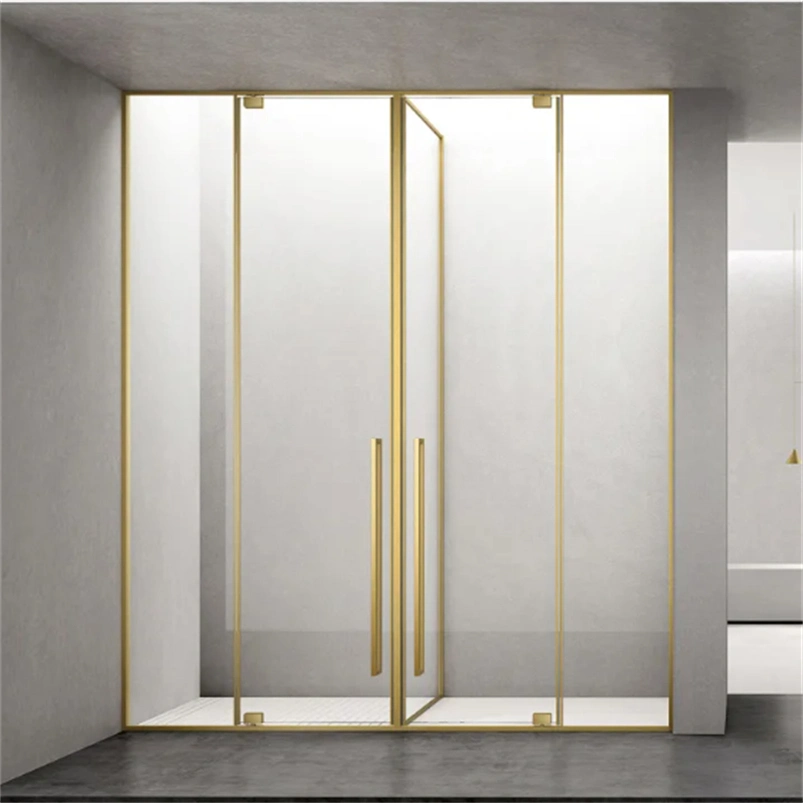 Modern Frameless Tempered Glass Hinged Shower with Customizable Size and Total Project Solutions Bathroom Shower Room