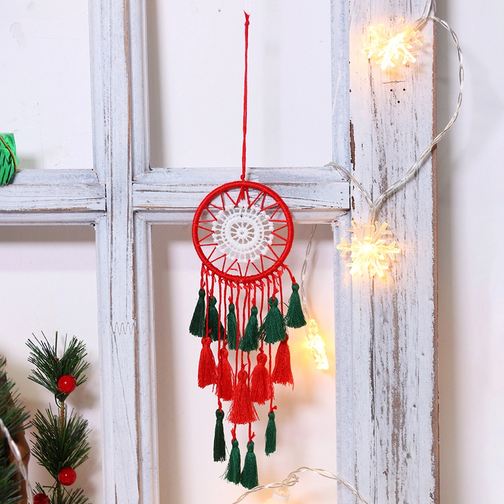 Decoração de Natal Dream Catcher Rainbow Pendão pendurado na parede