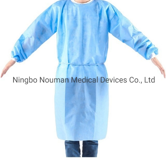 Factory Directly Sales Non Woven Waterproof Gown Garment for Adult