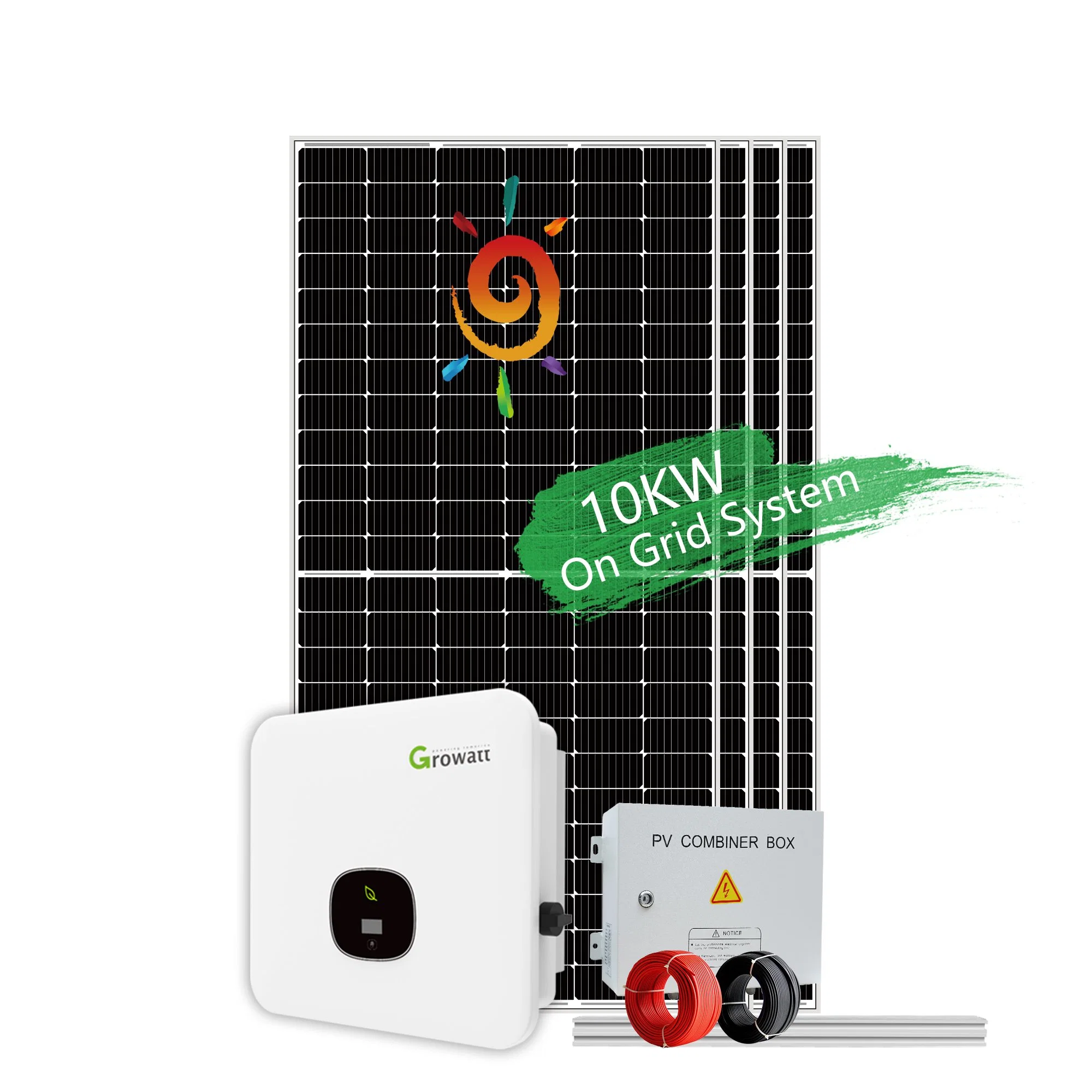 Full Set10kw Grid Tied Solar System Roof Mount