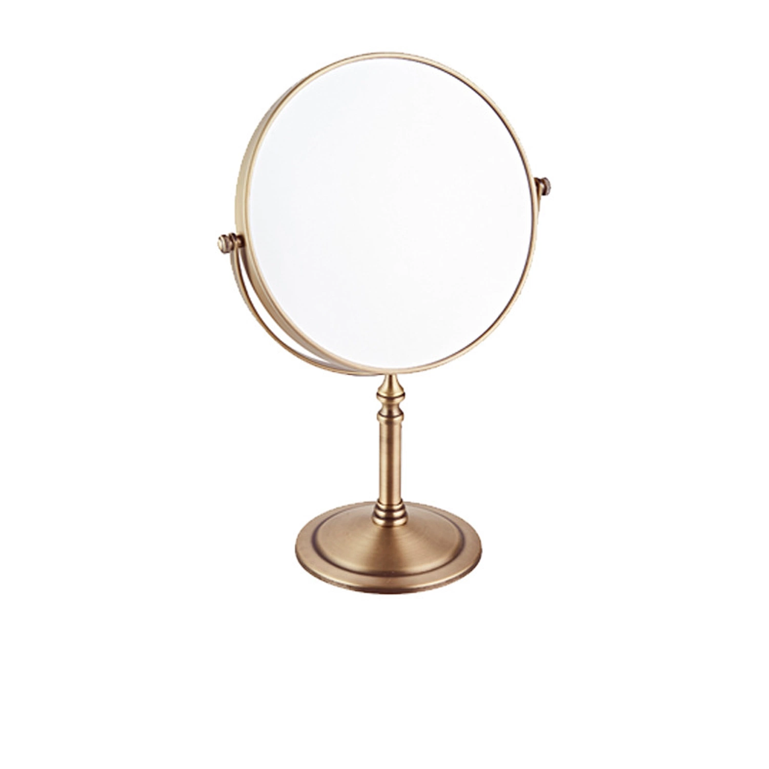 Vanity Tabletop Mirror Double-Sided High Adjustable Makeup Mirrors with Pedestal for Bathroom Standing Chrome Finish