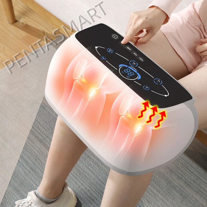 Hot Sales Double Vibration Knee Massager Magnet Curing Far Infrared Red Light Heat Knee Pain Relief Massager