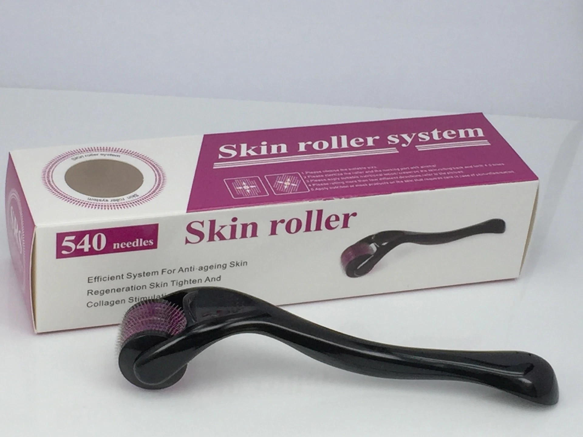 Rolo de pele Agulhamento Rolete de Agulhas Novas Micro 540 agulhas Microneedle Titânio Derma Roller Agulha de cuidados da pele a ESG10077