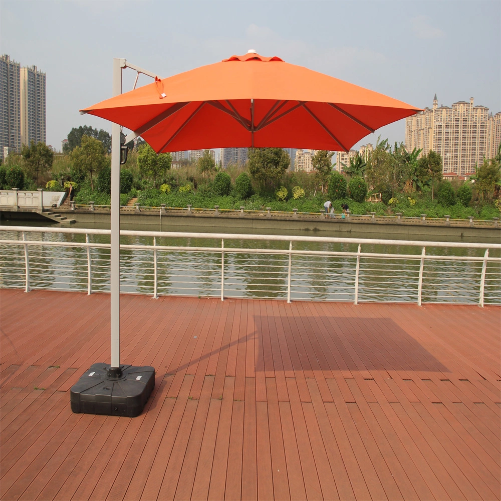 Mingsu Luxury Outdoor Single Top 2,5*2,5m Square Waterproof Fabric aluminio Parasol