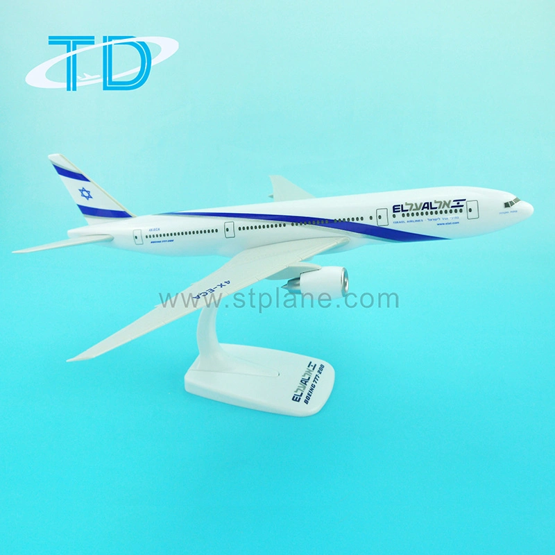 ABS Plasitc Aviation B777-200 1: 200 32cm EL Al Model Jet