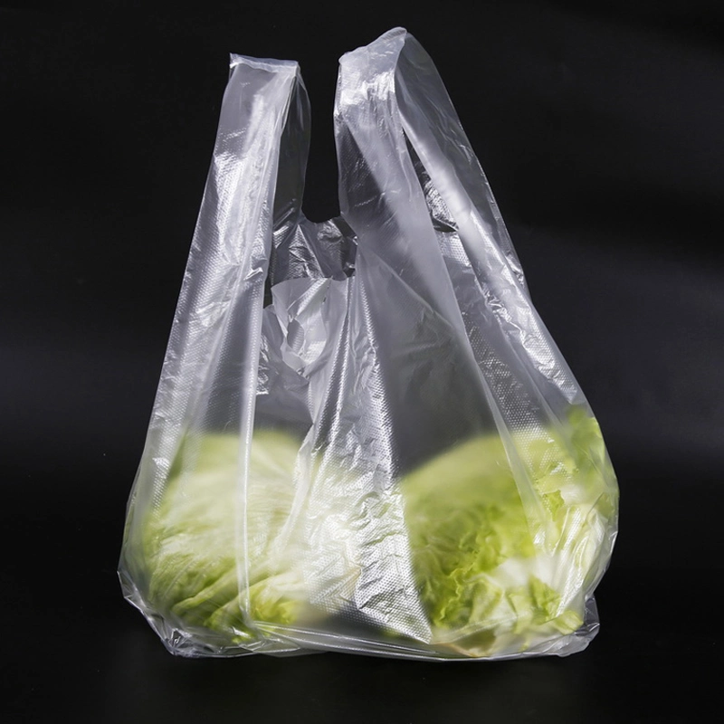 300+160X520mm Non-Woven Vest Shopping Plastic HDPE Bags with Transparent Color