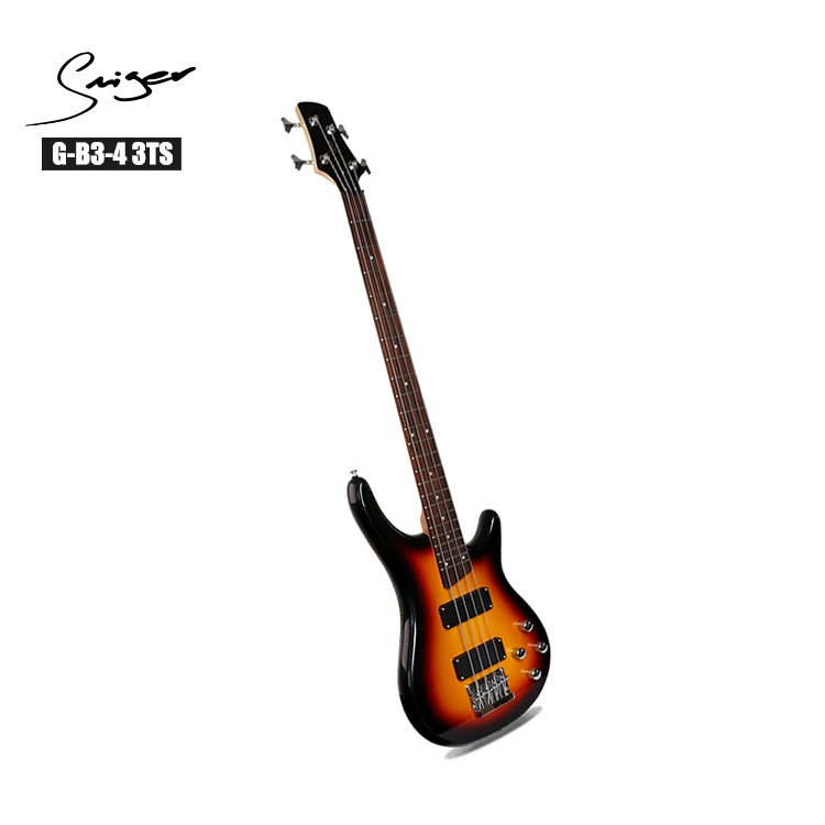 Fábrica de China Sunburst 4 cuerdas Guitarra eléctrica