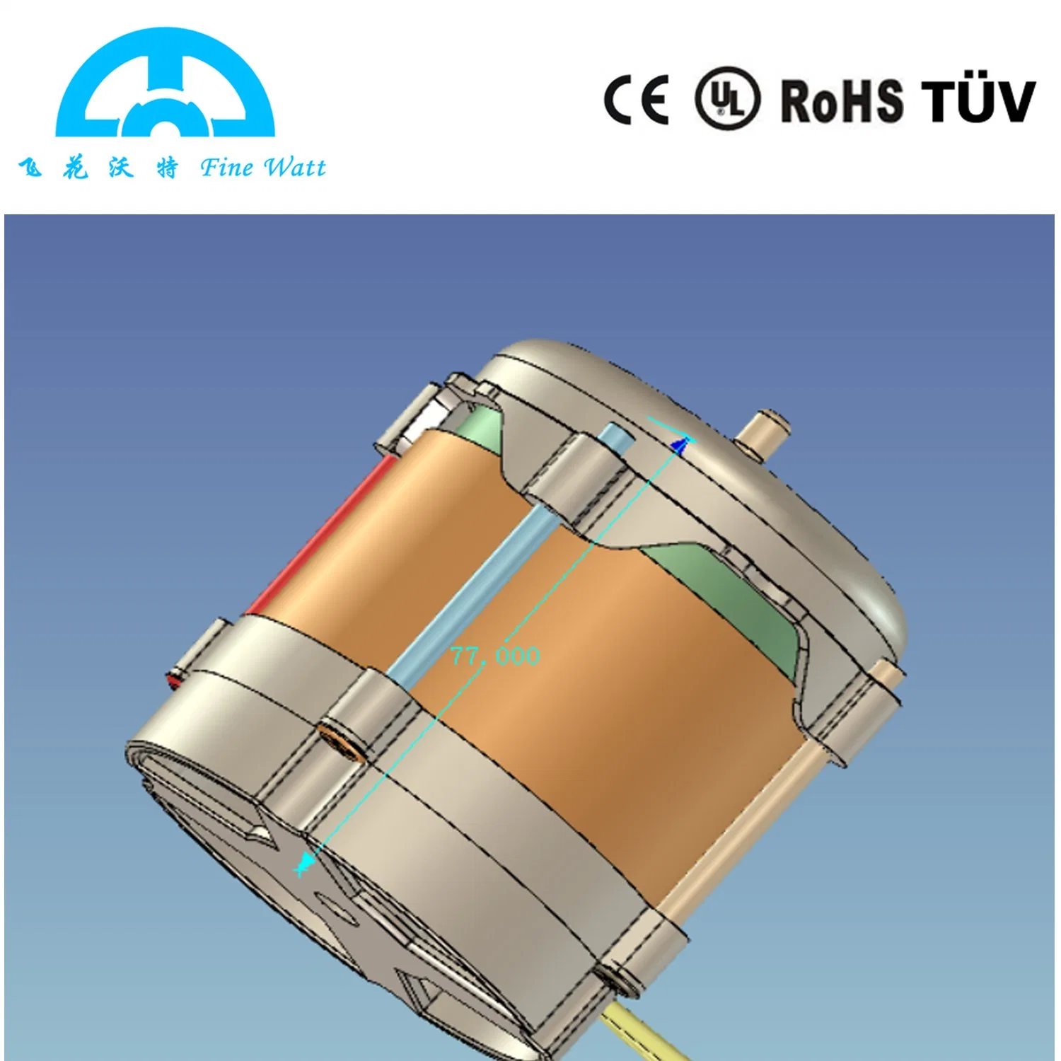 Motor de accionamiento de bomba de baja potencia con alta velocidad de 1100rpm 20W