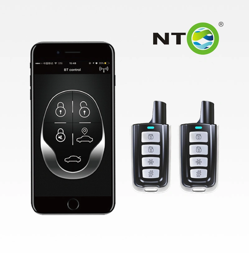 Npara Nt898K-B 1-Way Auto Sistema de seguridad de la alarma de entrada sin llave&amp;dos remoto de 4 botones