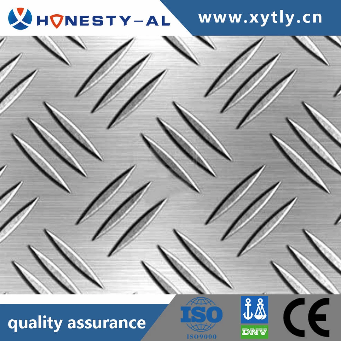 Custom Aluminum 5052 5083 5754 Chequered Sheet H34 H38 H112 Embossed Aluminium Tread Board Aluminum Checkered Plate for Ship Structures, Anti-Slip Floor