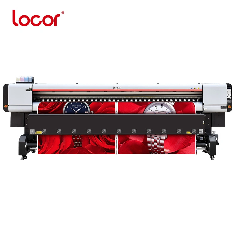 Locor Brand 3.2m 10FT faixa flexível Grande formato Eco Máquina de impressão de solventes impressora de plotter de sublimação