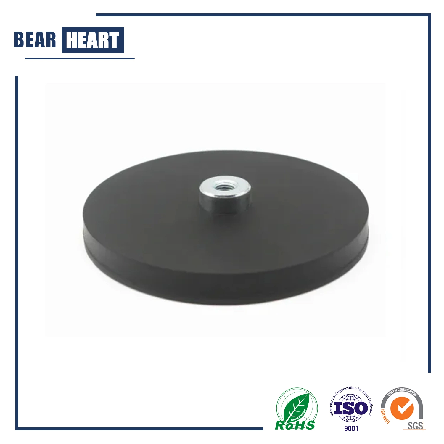 D43mm Strong NdFeB Rubber Coated Magnet