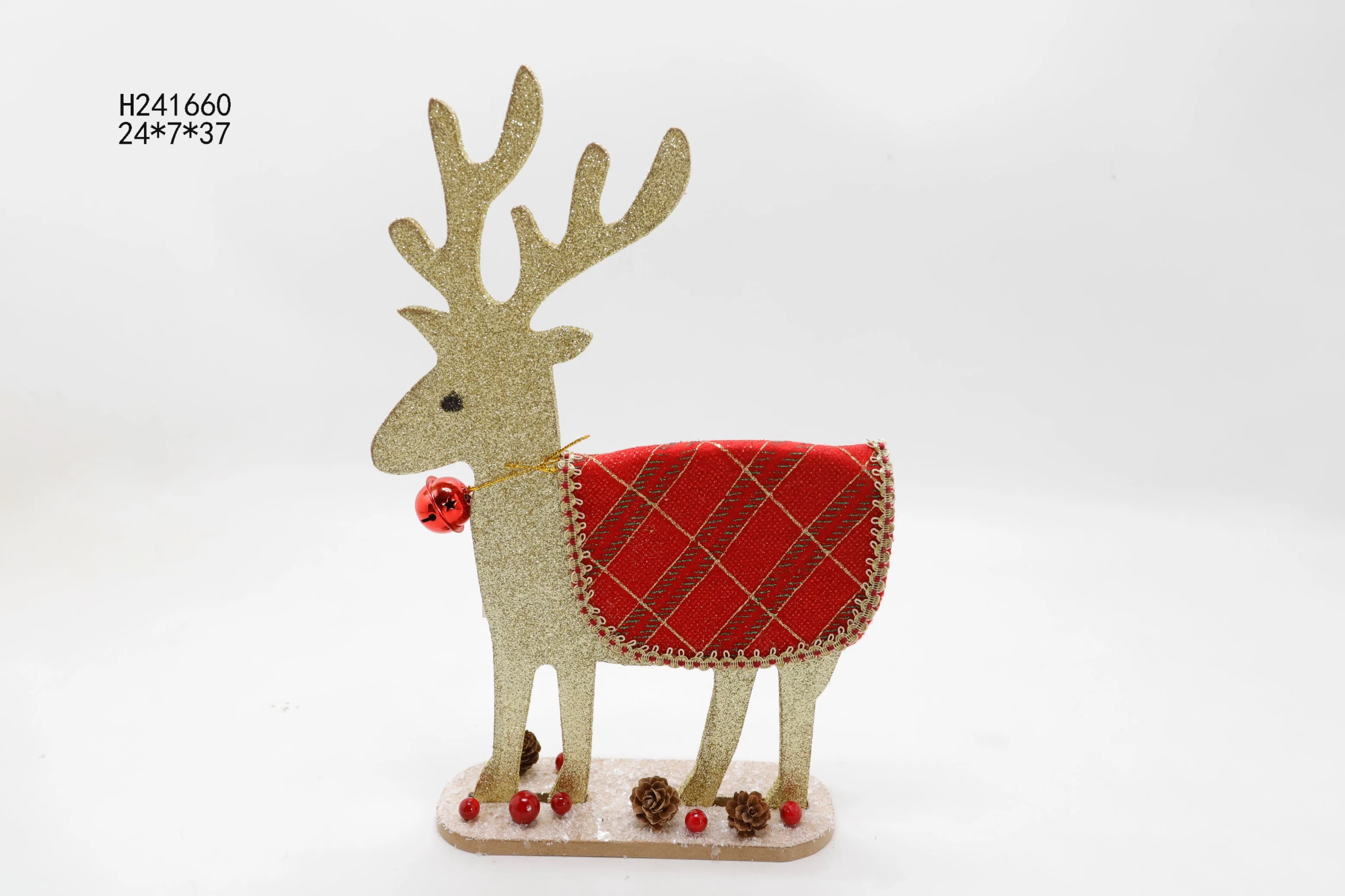 Christmas Deer Festival Wooden Decoration