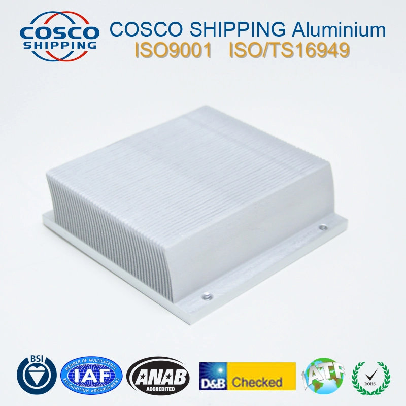 Square Extruded Aluminum Heat Sink Anodized Heat Sink Extrusion