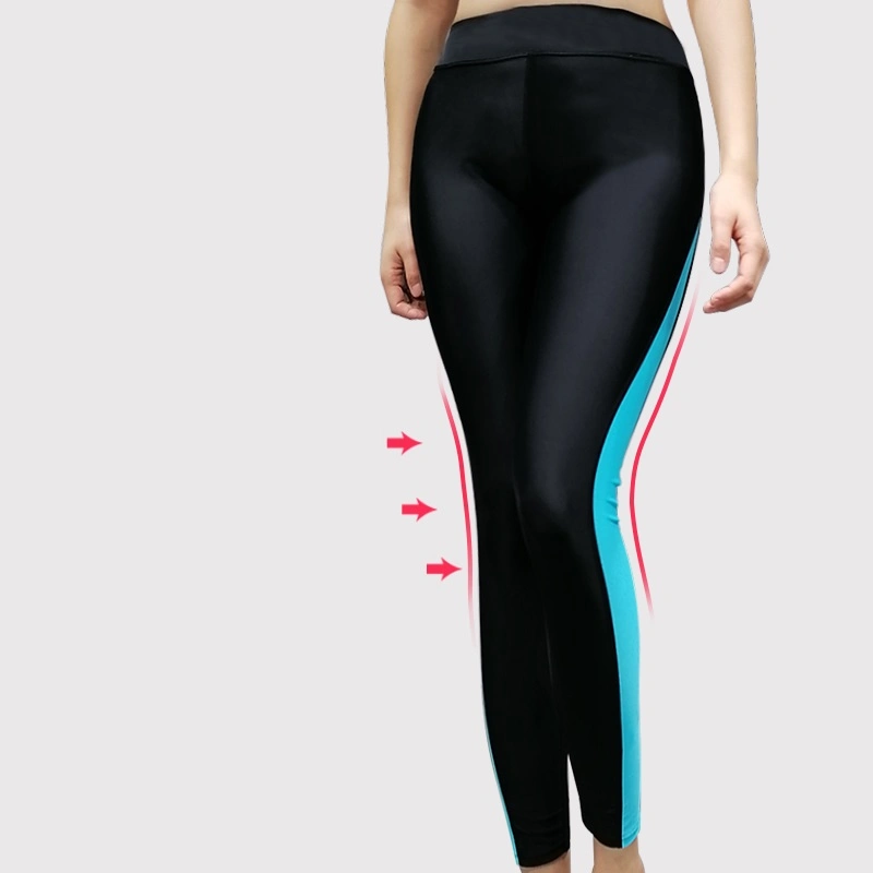 Ropa de mujeres de la UPF 50+ nado los Pantalones con cintura alta Leggings en traje de baño Ropa deportiva de natación de 9" pantalones